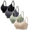 HBselect Womens Wireless Bra Womens One Smooth U Underwire Bra Grau S