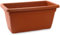 PlasticForte Maceta Rectangular Extragrande con platillo, 100 cm, diseño de Terracota