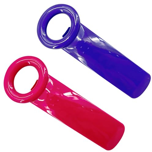 2-Piece Jar Opener - Keys, Grippers & Lid Opener for Weak Grip (Blue & Red)