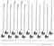14Pcs Edelstahl Trinkhalme Löffel, BetterJonny Trinkhalme Löffel 2 in 1 Wiederverwendbare Strohhalme Löffel Trinkhalmlöffel Löffel-Strohhalme ideal als Latte Macchiato und Cocktail-Löffel (Silber)