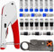 Taiss Crimpzang Koaxialkabel Set Abisolierwerkzeug mit 20 Stück Kompression F Stecker RG59/RG6 für Koaxialkabel F-070-R-GR