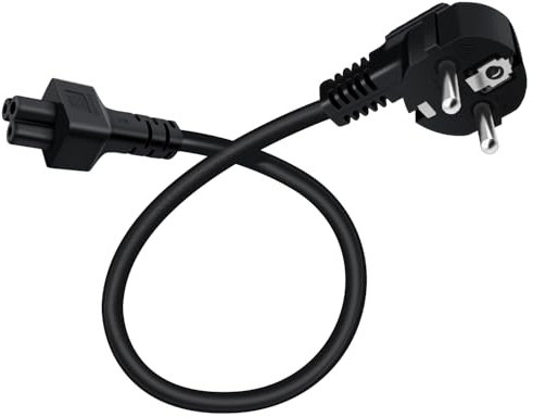 HuaLiSiJi Netzkabel C5 3 Polig 16A/250V Netzkabel CEE 7 auf IEC 320 C5 Buchse für Kleeblattkupplung TV Laptop Notebook Monitor Bildschirm (1m)