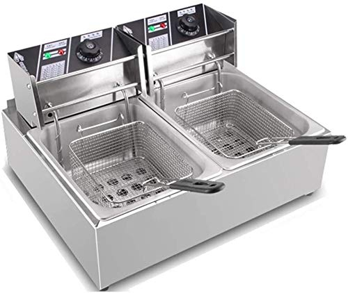 Freidora Eléctrica De Escritorio Comercial De Acero Inoxidable, Freidora Eléctrica De Un Solo Cilindro/Doble Cilindro, Patatas Fritas, Eléctrica, Adecuada Para El Hogar Y Comercial Kangjia