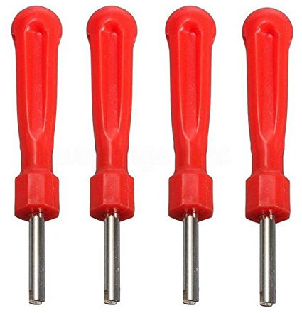 Lanko Lot de 4 tournevis pour retirer le noyau de valve de pneu