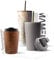 MAMEIDO Thermobecher personalisiert 470ml - Kaffeebecher to go mit Namen aus Edelstahl doppelwandig isoliert, auslaufsicher - Namensgravur als personalisiertes Geschenk (Oak Wood, 0,47l)