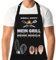 XCSJKJ Grillschürze für Männer Kochschürze Herren Schürze lustig, Grill schürze für Männer küchenschürze Herren personalisiert Grill Schürze mit 2 Taschen Grill Schürze (05-MEIN GRILL GOTT)
