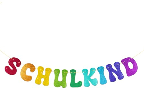 Schulkind Girlande Hänge Deko für Schuleinführung Einschulung Schulanfang Schulstart Dekoration Banner Schule Junge Mädchen Einschulungsfeier 1. Schultag Klassenzimmer Party