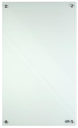 Könighaus Glas-Serie - 600 Watt - Glas Infrarotheizung - hochwertige Elektroheizung mit Glasoberfläche - inkl. Thermostat |Farbe: Milchglas