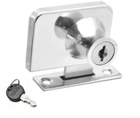 Serratura di installazione senza sforzo per vetrine in metallo con ante scorrevoli in vetro (2#)