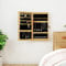 Iiaky Spiegel-Schmuckschrank mit LED-Beleuchtung Wandmontage Schmuckaufbewahrung Schminktisch Organizer Schmuckschrank