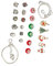DIY-Weihnachtsarmband, 21 X 18 X 2, Weihnachts-Countdown-Armband, Blindbox, 22 Perlen, 2 Ketten, DIY-Schmuckherstellungsset, für Kinder