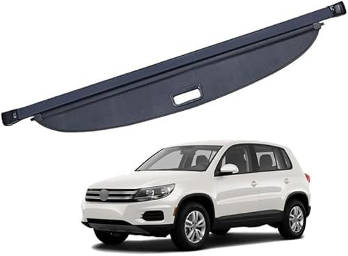 GuGuoZZ Auto Einziehbare Hintere Kofferraum Hutablage Für VW Tiguan 5N 2009-2016 Hintere Kofferraum Hutablage wasserdichte Schattenschutz