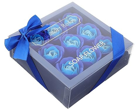 Box Rose Soap Fake Roses Artificial Faux Flowers Petals Artificial Roses Paper Soap Case Boxed