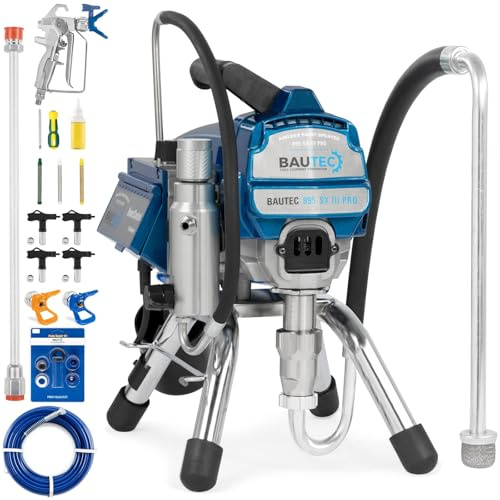 BAUTEC Airless Farbsprühgerät 895 SX III PRO mit elektrischer Kolbenpumpe » Förderleistung bis 2,7 l/min » 2.400 Watt » Farbsprühsystem »Farbspritzgerät »