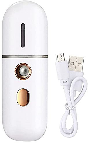 Asyduey Tragbarer Gesichts Dampfer, Mini USB Gesichts Luftbefeuchter, Nano Gesichts SprüHer, Handliches Gesichts Dampfer SprüHen GeräT