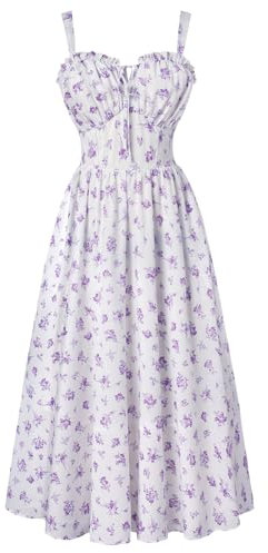 SCARLET DARKNESS Robe d'été décontractée pour femme - Sans manches - Bretelles spaghetti - Motif floral - Pour la plage, Motif floral violet., XXL