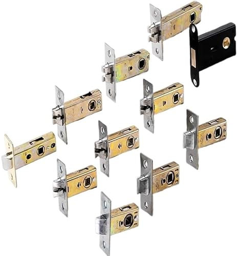 GZKDKZB Cerradura de embutir para Puerta de baño, Cerradura de embutir para baño, Cerradura de una Sola lengüeta, herraje para Puerta (pestillo silencioso de 35 mm)
