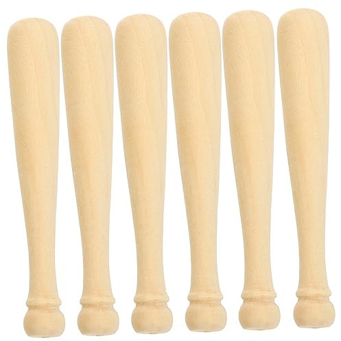 Housoutil 20 Stück Bastelmodelle für Baseballschläger basteln für bastelmaterial für crafts for klein Spiel Mini Baseballschläger selber machen Handwerksprojekte Lotusbaum