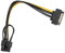 Asyduey Cable de Fuente de AlimentacióN PCI-E de 15 Macho una 8 (6 + 2) Cable Cable de 15 una 8 Cable de 18 AWG para Tarjeta GráFica (1 Piezas)