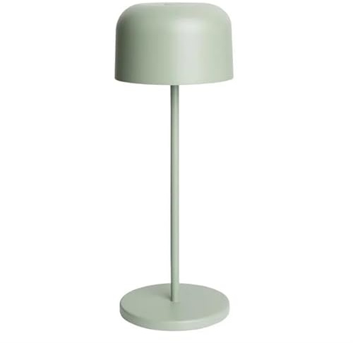 Olympia Siena Round Dome Cordless Table Lamp 300mm, Sage Green | Cordless design allows easy repositioning across commercial dining tables without trailing hazards or restricted placement.