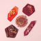 QUARTZ Cristaux de Confiserie Artisanaux, 5 Saveurs Naturelles - Fraise, Framboise, Griotte, Fraise-Grenade, Litchi, 200g
