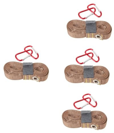 TOYANDONA 4 Pezzi Corda per tipo all'aperto corde da campeggio asta di sostegno della cavo da campeggio cordino da campeggio professionale corda della nylon Marrone