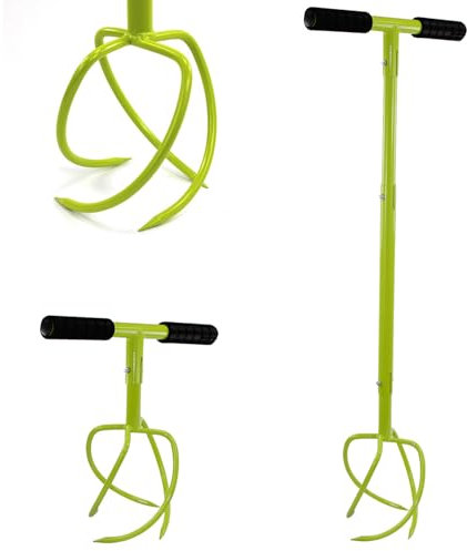 Manual Twist Tiller Tool – 900mm Hand Soil Cultivator, Heavy Duty Rotavator for Garden Beds, Planting, Aerating, Weeding, Fertiliser Mixing, Post Holes & Ice Hole Drilling