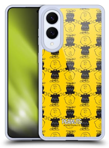 Head Case Designs Offizielle Peanuts Muster 2 Charlie Brown Gel Handyhülle Hülle [Militärischer Schutzgrad] Kompatibel mit Samsung Galaxy S25 Edge