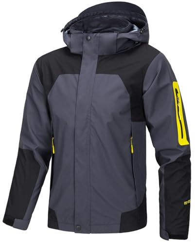 PADOLA Giacca Uomo con Cappuccio Due Colori con Tasche Resistente al Vento Leggera Casual Sportiva