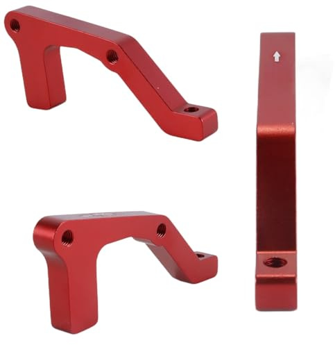 Durlo Bicycle Brake Disc Adapter 203 Mm Bicycle Disc Brake Bracket Adapter B-R-203 for Mountain Bike Road Bike(Red)