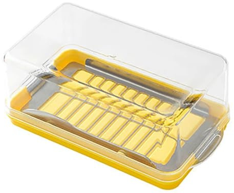 Gosera Butter Cutting Box with Lid Butter Slicer Cutting Plate Butter Container Butter Storage Butter Bowl Large