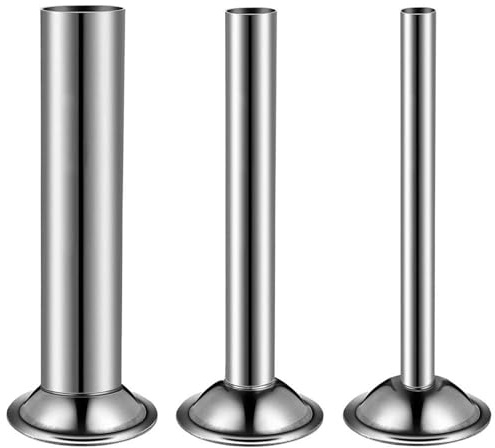 Wurstfüller Edelstahl Rohre, 3 Größen Wurstfülltrichter Sausage Filler Fleischwolf Befestigung Wurstpuffer Füllrohre Trichter Düsen Ersatzteile Füllrohre(12mm,19mm,32mm)