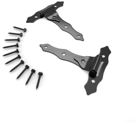 Charnière de portail de jardin, charnière de clôture en PVC avec ressort réglable, charnière de barrière en bois pour installation de portail de jardin