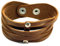 Sulla Breites braunes Lederarmband modisches Leder Armband Band mit Druckknöpfen handgemacht in Deutschland für das Handgelenk Armreif