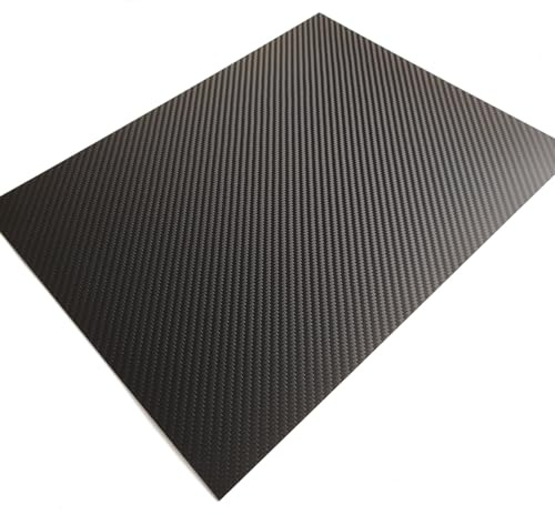 Cncarbonfiber - Panel laminado de fibra de carbono, 300 x 400 mm, 100% fibra de carbono, 3 K, 2 x 2, acabado mate