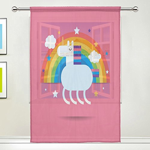 Use7 Vorhang mit Union-Jack-Motiv, transparent, 139,7 x 213,4 cm, 1 Stück, Moderne Fensterbehandlung, für Kinder, Zuhause, Wohnzimmer, Esszimmer, Spielzimmer, Dekoration