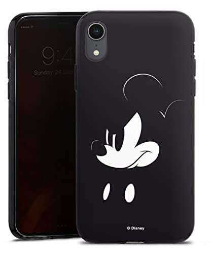 Silikon Hülle kompatibel mit Apple iPhone Xr Case schwarz Handyhülle Mickey Mouse Offizielles Lizenzprodukt Disney