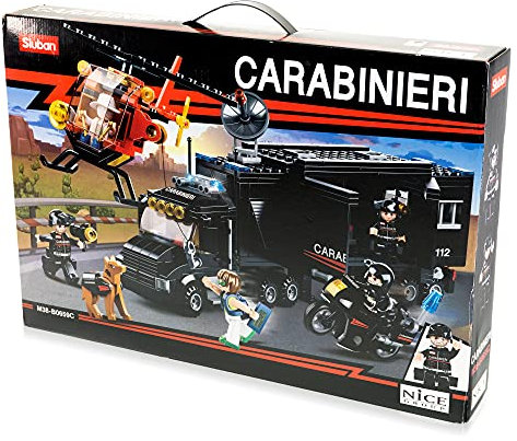 Nice Group Mattoncini - Costruzioni CARABINIERI Stazione Operativa Mobile mattoncini, Multicolore, Size 3 - M38-B0659