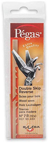 Pegas Double Skip Reverse Tooth Scroll Saw Blade
