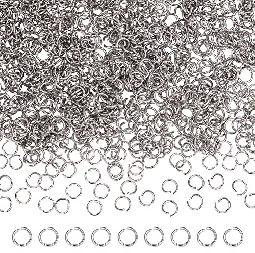 UNICRAFTALE 1000Pcs 7mm Jump Ringe Edelstahl Biegeringe Offene Biegeringe Anschluss Schmuckzubehör Für Schmuckherstellung & Handwerksprojekte Und Halskettenreparatur
