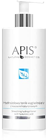 APIS Glättendes Hydro-Gel-Gesichtswasser mit Hyaluronsäure, Extrakt aus Gurke, Lein | Hydrierte und glatte Haut | 500 ml