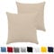 Dreamzie Kissenbezug 40x40 (Set mit 2) - 100% Jersey Baumwolle 150 g/qm Kissenbezüge -Beige - Für Kissen 40 x 40 cm - Kissenhülle - Kissenbezug - Resistent und Hypoallergen