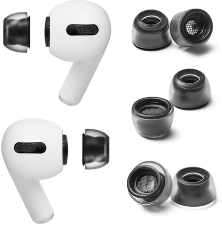 AZLA SednaEarfit Crystal for AirPods Pro Gen1 and 2 / (SSS/SS/S - 3 Pairs) – Ersatz-Ohrstöpsel aus Premium-Silikon