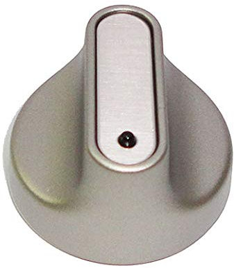 Manopola Whirlpool Ignis colore argento silver con incastro 6 mm. per cucina piano cottura a gas - M2548