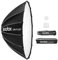 Godox QR-P120T 120 cm/47,2 Zoll parabolische Tiefe Softbox, Schnellverschluss, Faltbare Softbox mit Standard-Bowens-Halterung und Diffusoren für Blitzgerät Speedlite Dauerlicht Fotografie Porträt