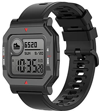 Angersi Correa Deportiva Replacement Correa para Amazfit Neo/GTS/GTS 2/bip 1S/GTR 42MM/BIP Lite Smart Reloj de Fitness, 20mm Liberación rápida Silicona Suave, Negro