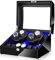 YISSALE Automatische Uhrenbeweger Box 4+6 Uhren, Luxuriöser Automatischer Uhrenwender mit leisem Motor, Watch Winder mit LED-Beleuchtung, Batteriebetrieb oder Netzteil für Automatikuhren (schwarz)