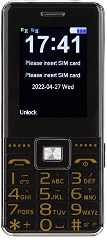 Telefono Cellulare Android Sbloccato Telefono Cellulare Senior, Telefono Cellulare Multifunzionale 2G 6800 MAh, Scheda Doppia di Grande Capacità, Telefono Cellulare a Voce Alta con Pulsante(Nero)