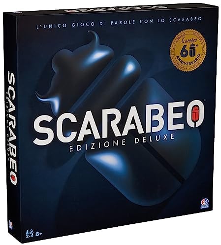 Scarabeo 60th Anniversary Premium Edition by Editrice Giochi Rotating Scrabble Board Game | Word Games | Board Games for Adults & Kids Ages 8 and up