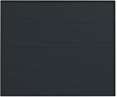 Vente-unique - Porte de garage sectionnelle effet bois anthracite motorisée L254 x H218 cm - PRIETA